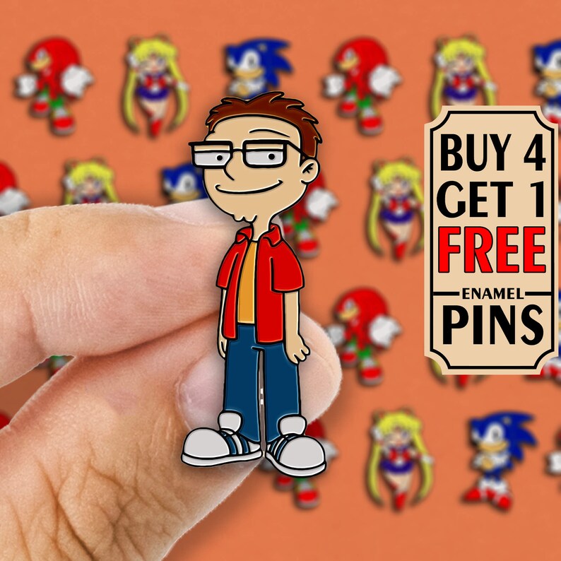 American Dad Steve Smith Enamel Pin Nerdy Collector Enamel Pins Pin Badge Pin Pins Lapel Pin Button Pins Custom Pins