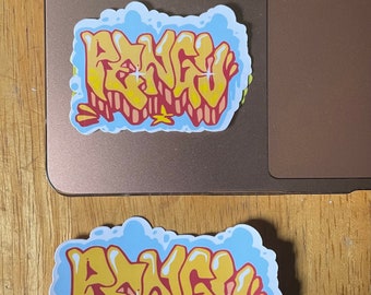 Personalized Graffiti Name Stickers for Phone/Laptop