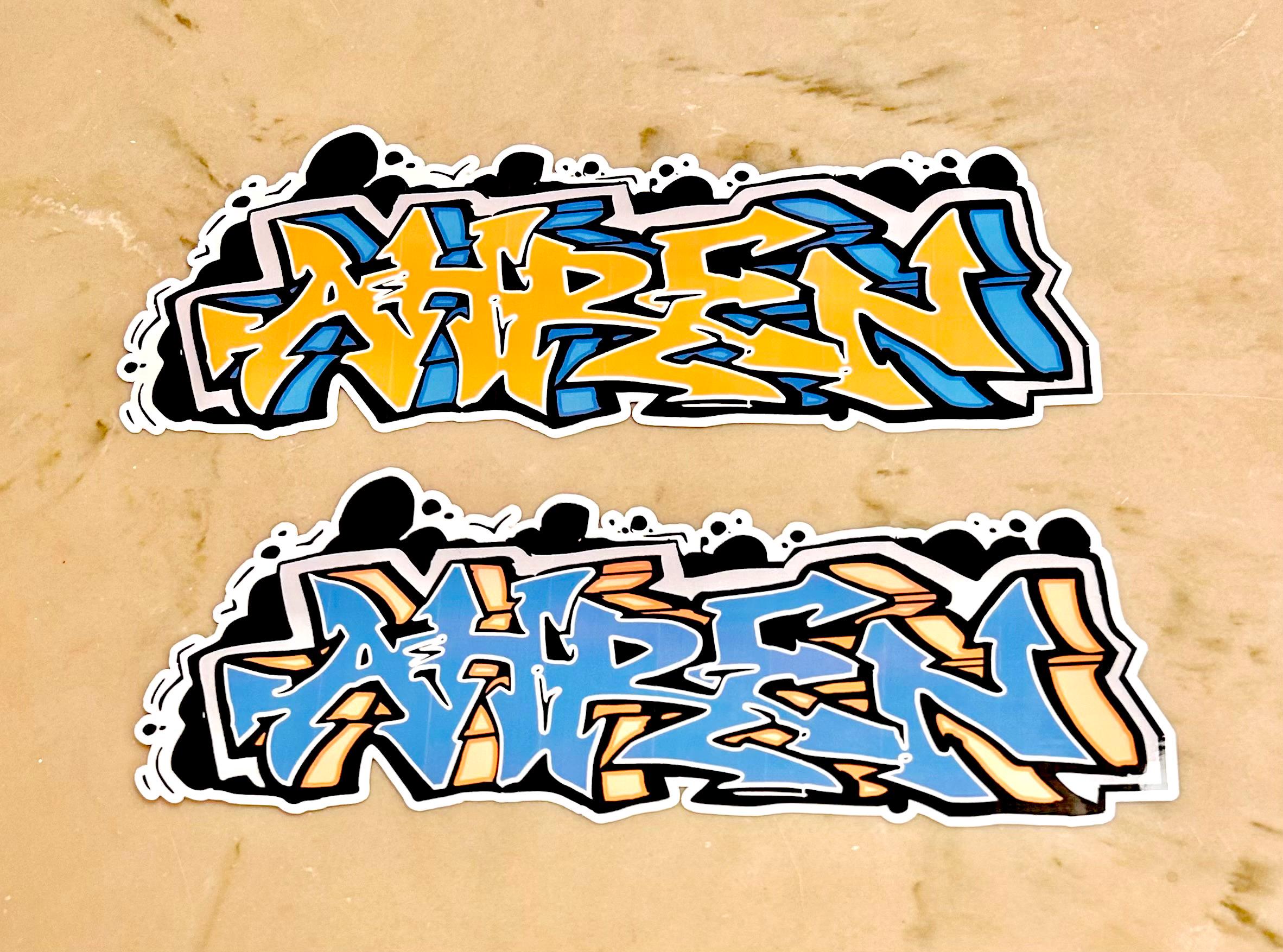 Graffiti グラフィティ ストリート waas 手描き ステッカー 大量