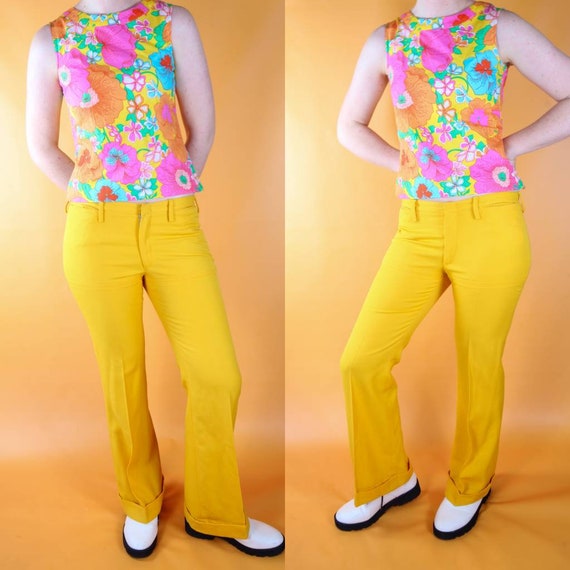 Vintage 70s yellow flares