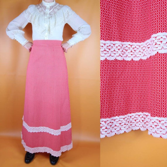 70s prairie maxi skirt