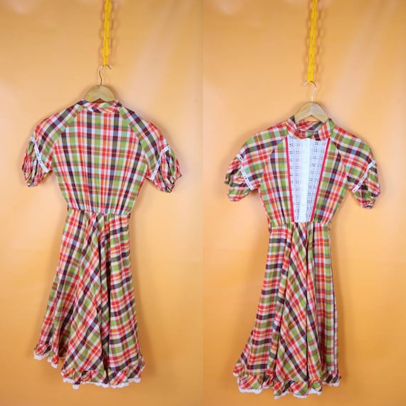 Vintage Gingham prairie dress