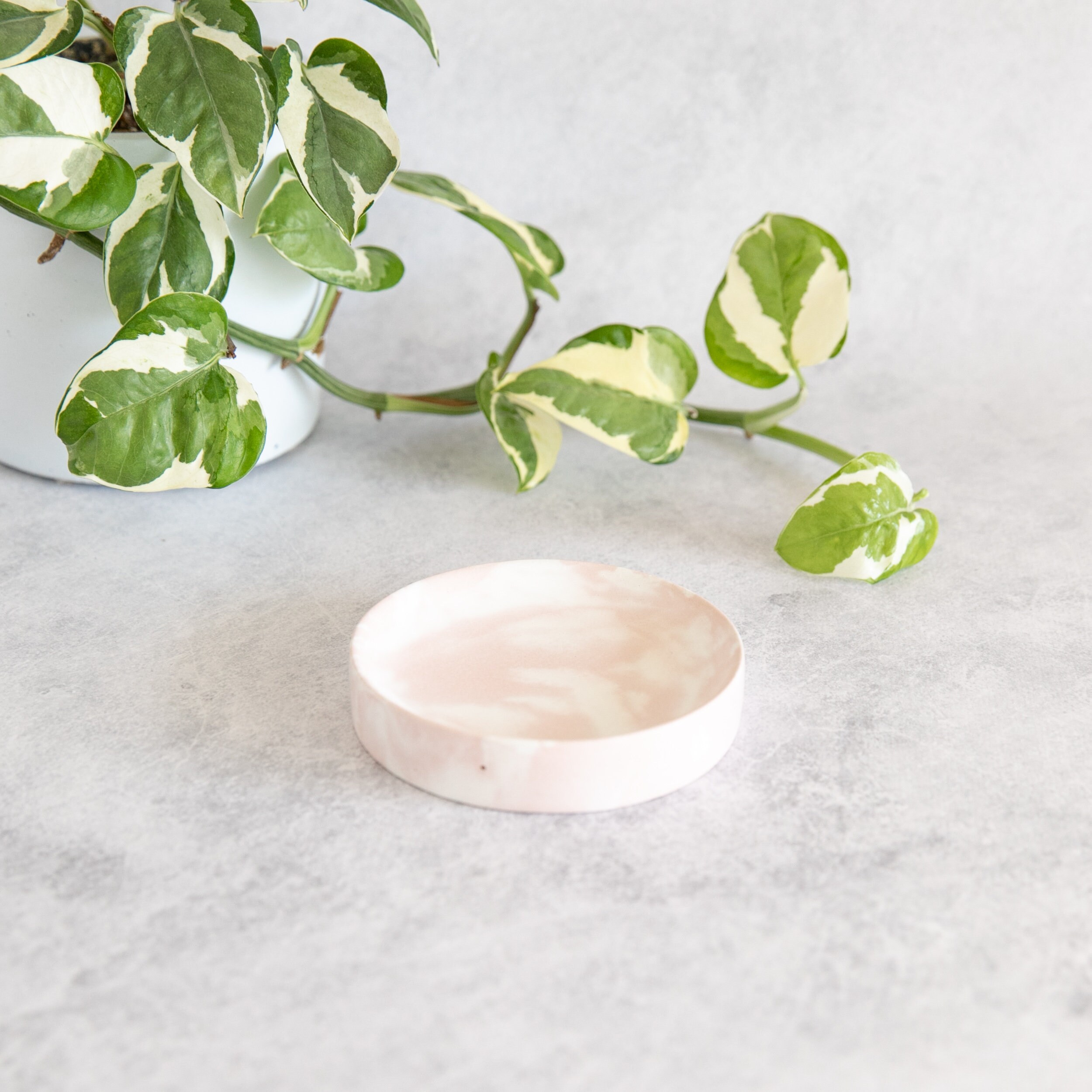 Small Round Concrete Tray Jewellery Tray Ring Dish Etsy