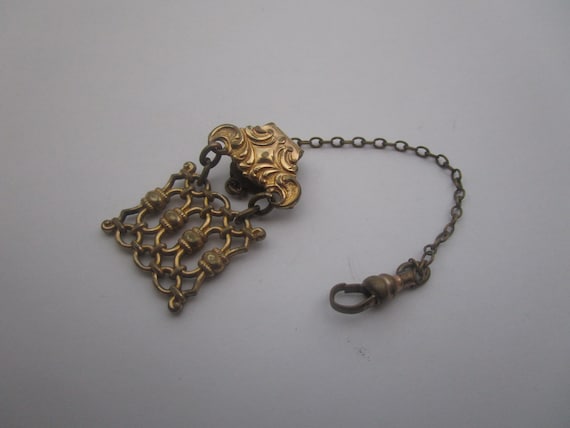 Antique Victorian Gold Filled Pocket Watch Chain - image 1