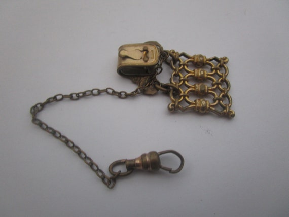 Antique Victorian Gold Filled Pocket Watch Chain - image 3