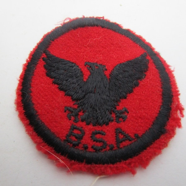 1940's 1950's Wool Boy Scout Shoulder Patch B S A Eagle