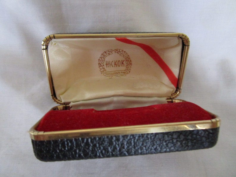 Antique Hickok Men/'s Cuff Link Tie Bar Original Case