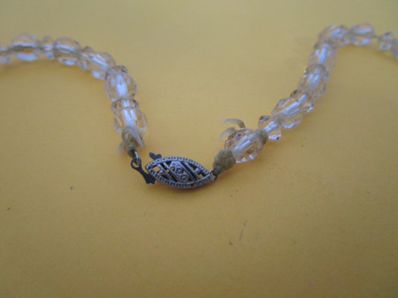 Antique Graduated Cut Crystal Beaded Necklace wit… - image 3