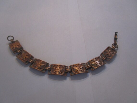 Vtg Solid Copper Native American Thunderbird Moti… - image 1