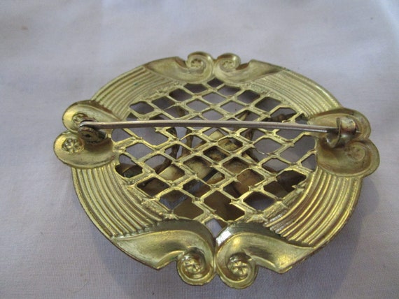 Antique Victorian Large Fancy Brooch - image 4