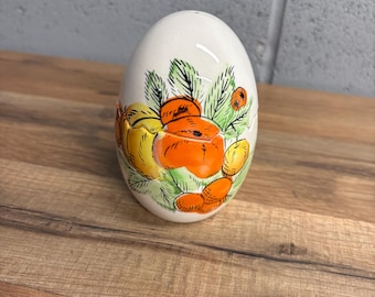 Juego de salero y pimentero estilo Lego con forma de huevo vintage