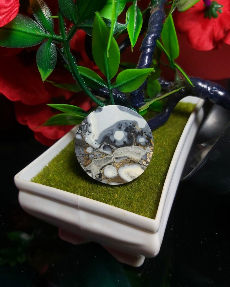 Landscape Image Size.34\u00d75 mm 100/% Natural Guarantee Cabochons Maligano Jasper