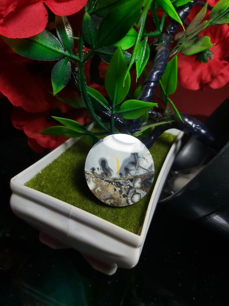 Landscape Image Size.34\u00d75 mm 100/% Natural Guarantee Cabochons Maligano Jasper