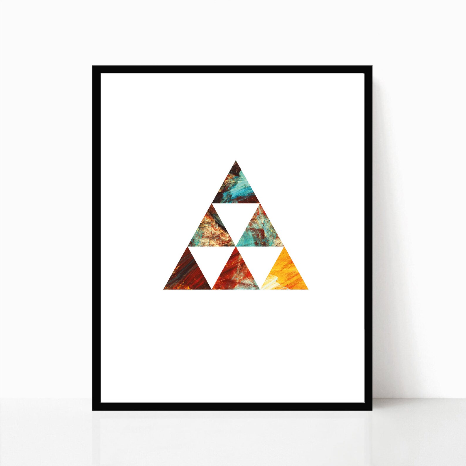 Triangle Geometric Wall Art Abstract Print Abstract Shapes Etsy