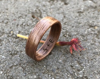 Walnet wood ring -wood ring men-wood ring women-wood couples ring-wood wedding band-wood wedding ring-anniversary ring-promise rings for her