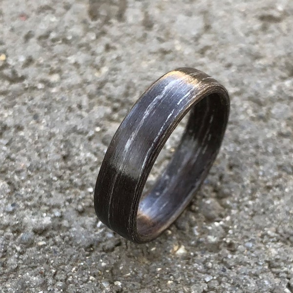 Black oak wood ring-wood ring men-wood ring women-wooden couples ring-wood wedding band-wood wedding ring-anniversary ring-promise ring men