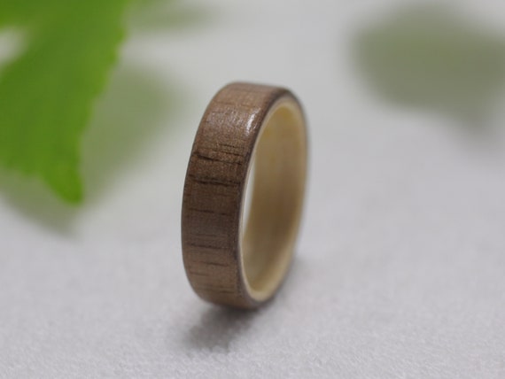 Wood ring-Walnut bentwood ring-wood ring men-wood ring women-wooden couples ring-wood wedding band-wood engagement ring