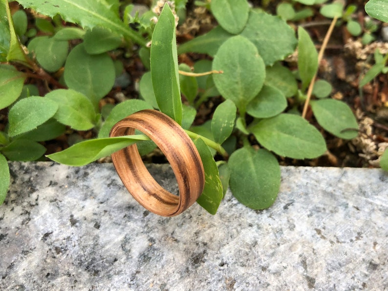 Zebra wood ringwood ring menwood ring womenwood wedding Etsy