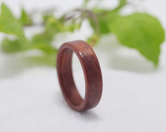 Bubinga wood ring-Wood wedding band-Wood ring men-Wood ring women-wood wedding ring -anniversary ring-promise rings for men