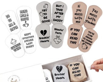 baby socks with sayings
