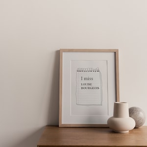 Louise Bourgeois Illustration Print, Arts Digital Print, Louise Bourgeois Wall art, Printable Art poster, Black and white printable wall art