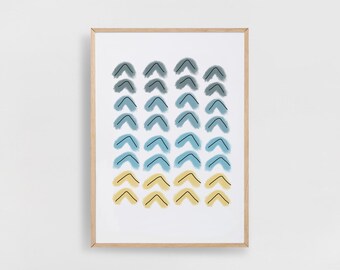 Impresión de ilustración abstracta, Arte de pared imprimible para niños, Póster de ilustración digital, Arte de pared de ilustración para niños