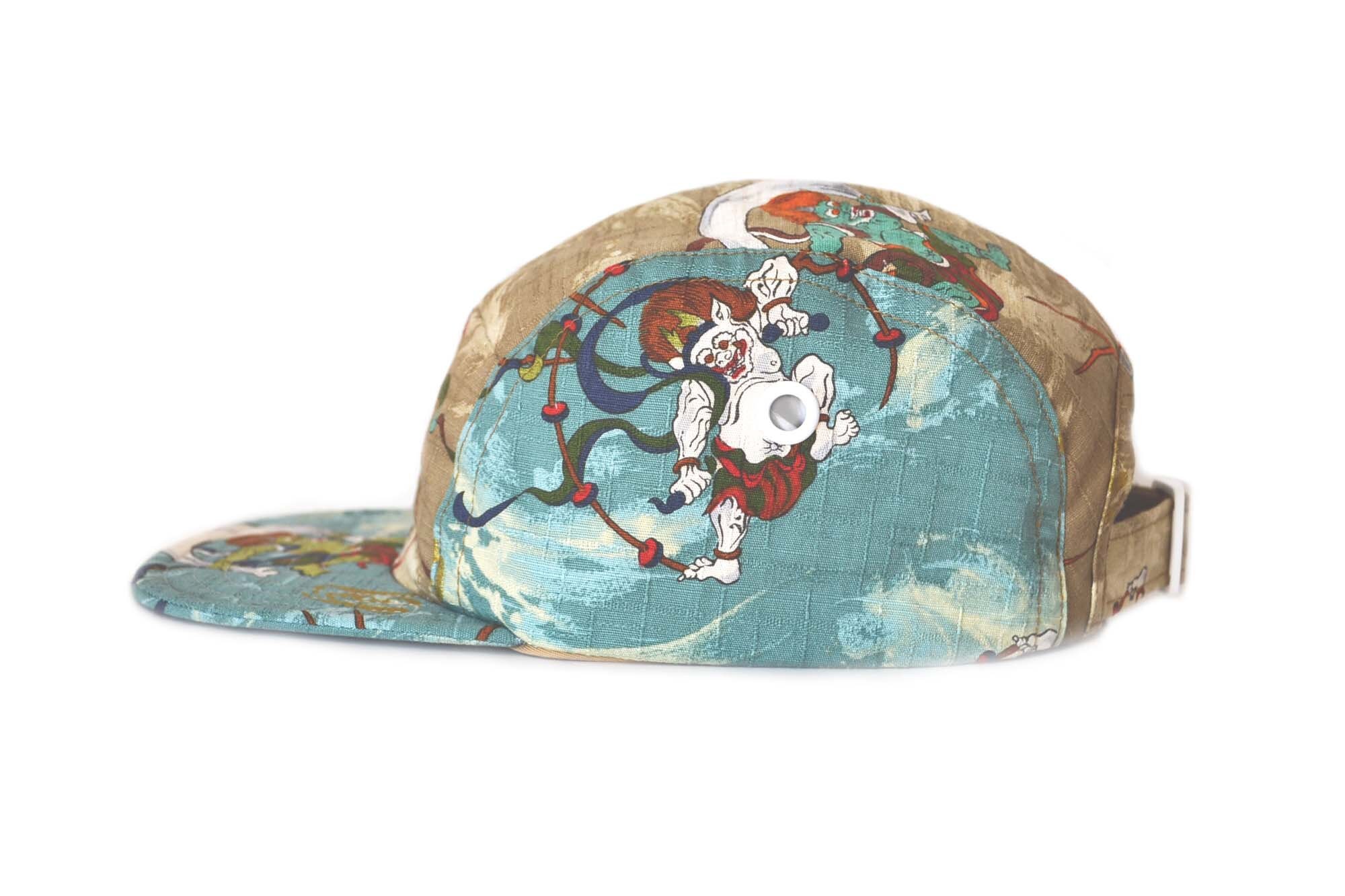 Strap-back 5 Panel Cap. Flat Visor Made 