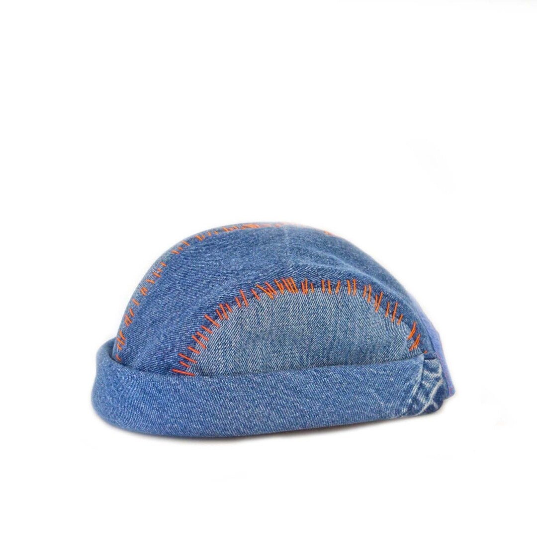 Dacker Cap Unique 4 Panel Docker Cap. Handmade From Different, Used Denim W ...