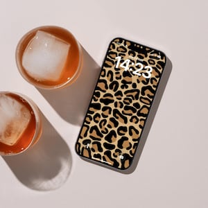 Leopard Print Phone Wallpaper • Animal Background • Panter Aesthetic iPhone Wallpaper • Trendy Digital Download • Cute Pattern Wallpaper