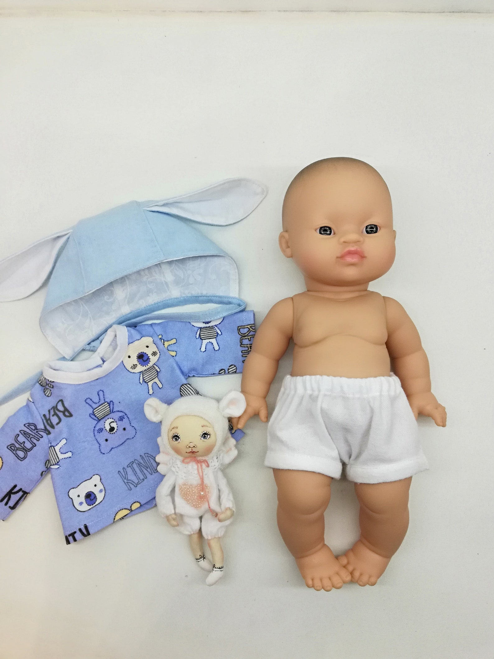 Gender neutral baby doll clothes pajama set holiday pajamas Etsy