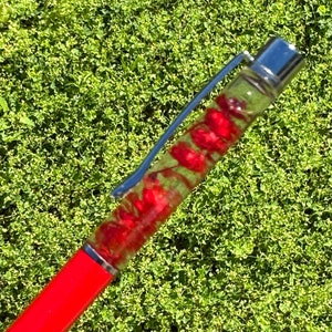 Floral Skinny Floating Pens, Liquid Pen, Flower pen, Personalized pen, Personalized gift, Teacher pen, Spring pen, Journaling pen, ink pen