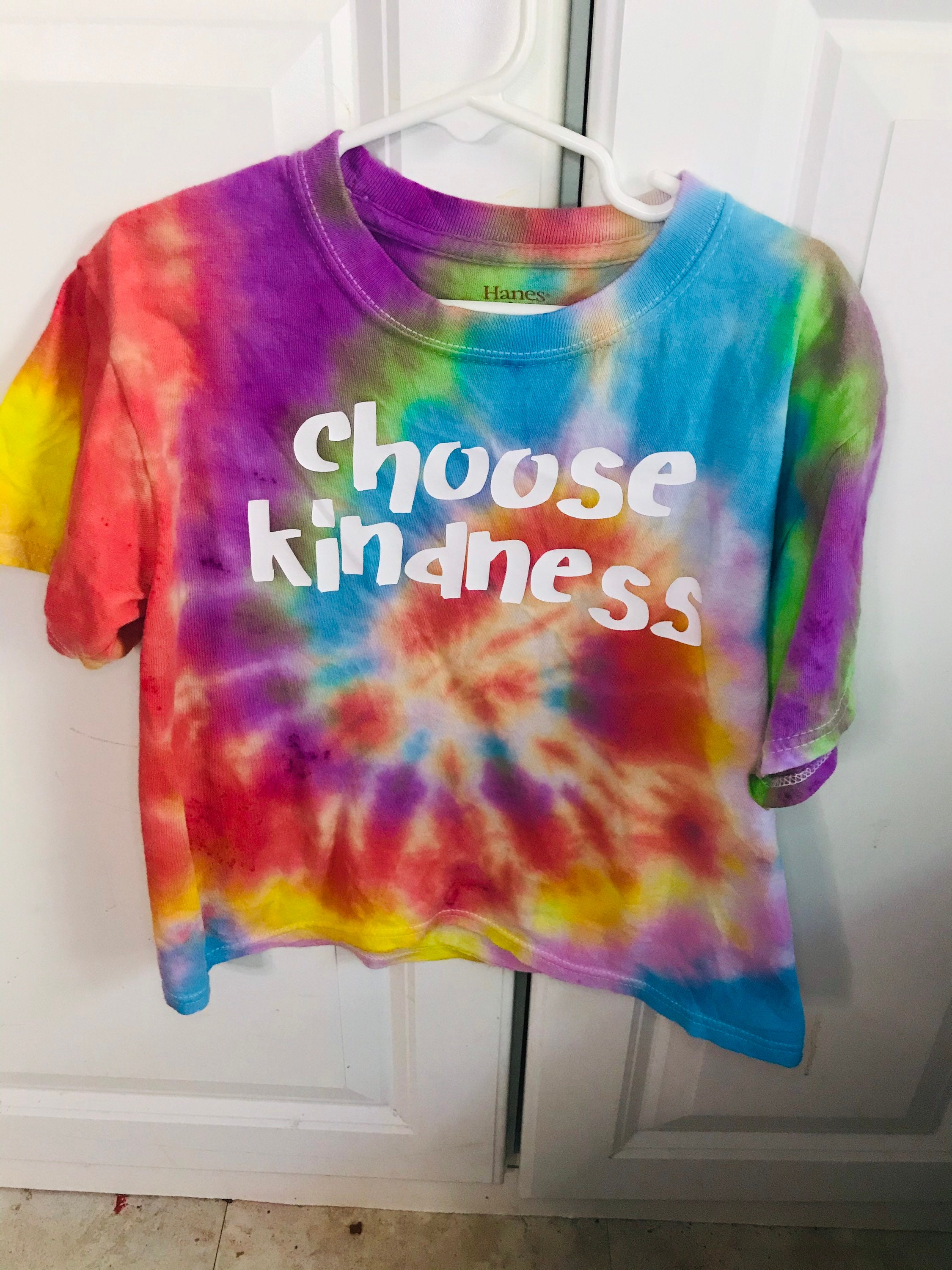 Kids Tie Dye Tshirt Choose Kindness Kids Graphic Tee Tie Etsy