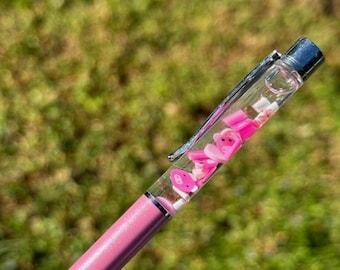 Personalized Floating Pen: Animal Polymer Clay, Glitter Liquid Pen