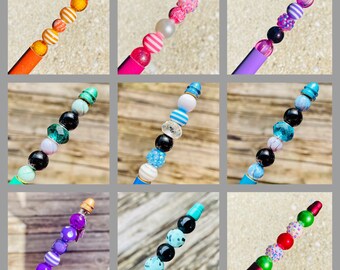 12mm beaded pens, beaded pens, personalized pen, bead pen, Personalized gift, teacher pen, teacher gift, journaling pen, beadable pens, pen