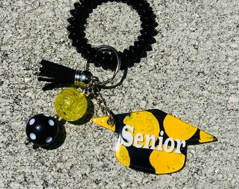 Graduation keychain, Senior keychain, grad cap keychain, grad cap, grad gift, graduation gift, gift for graduate, high school senior gift