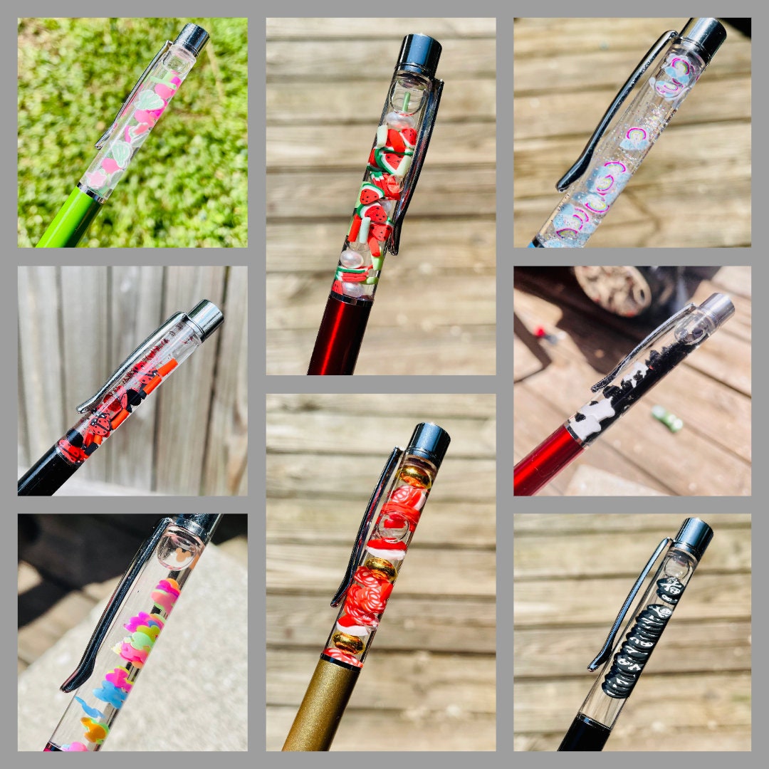 Skinny Floating Pen, Liquid Filled Pen, Personalized Pen, Personalized