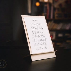 Calendar mount Desktop Wooden stand Phone holder Tablet holder Easel stand for pictures Photo mount Office gift