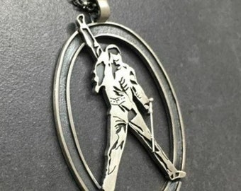 Freddie Mercury pendant, Queen pendant,  handmade pendant, necklace, sterling silver 925, Freddie Mercury figure