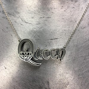 Queen Logo Halskette aus Sterling Silber 925