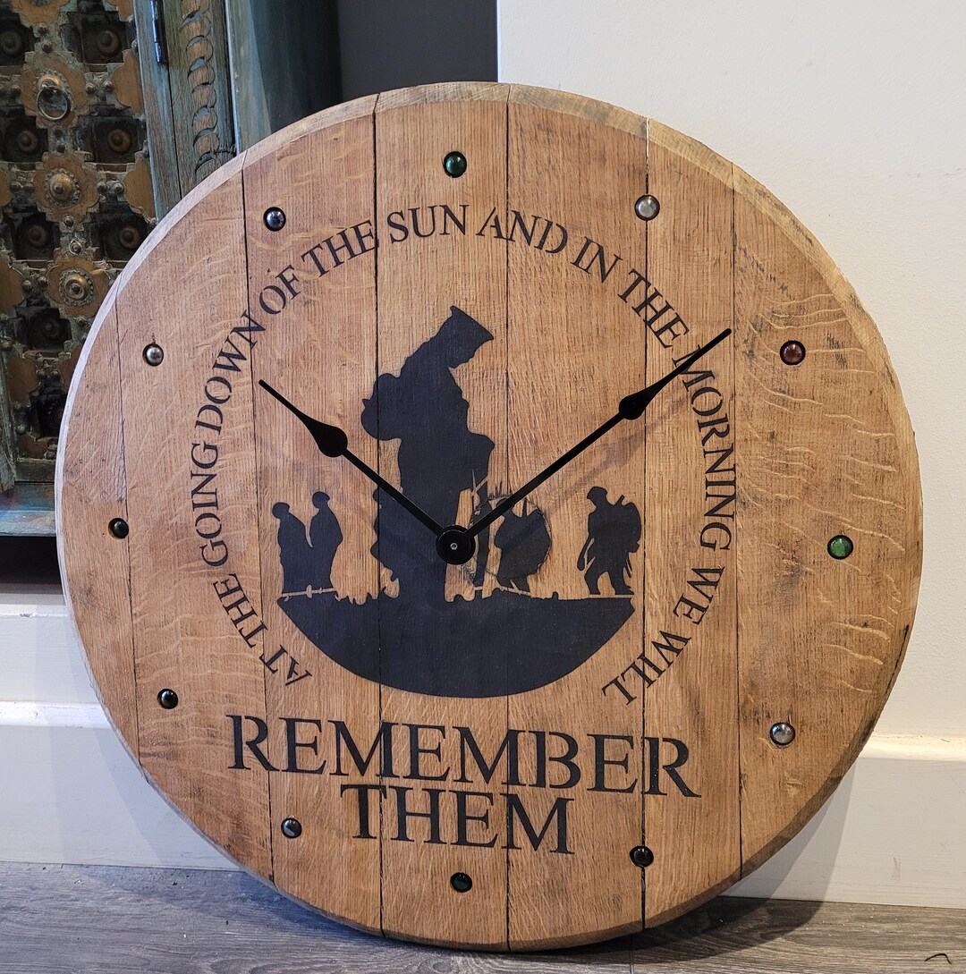 Solid Oak Barrel Clocks Etsy