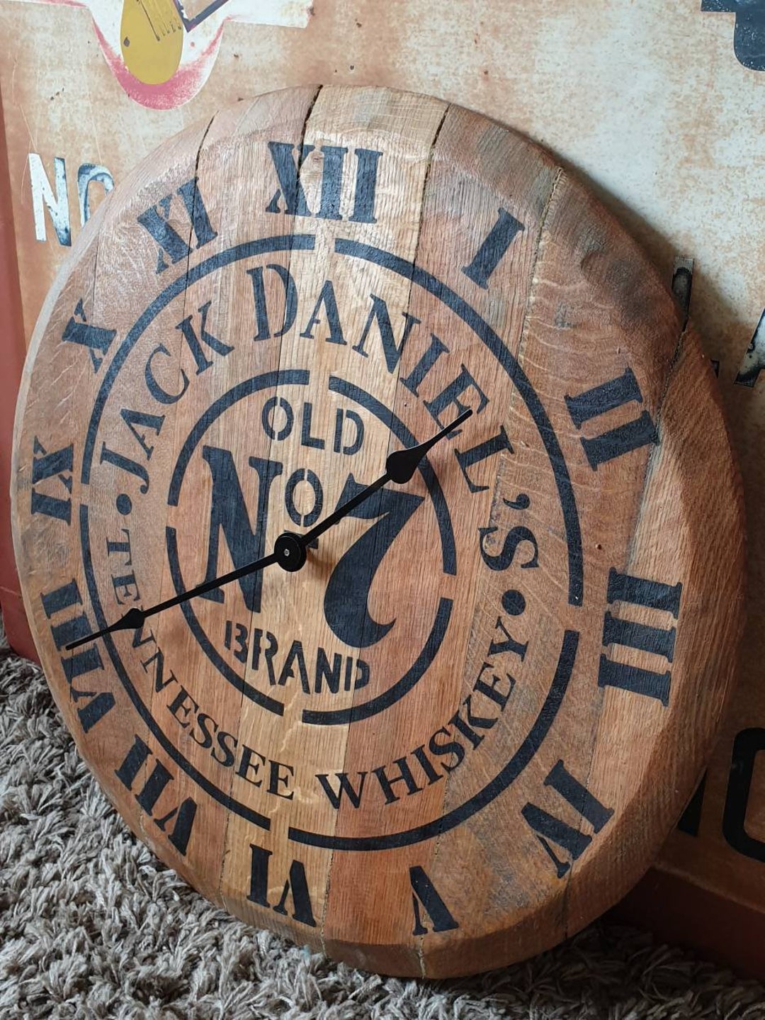 Solid Oak Barrel Clocks Etsy UK