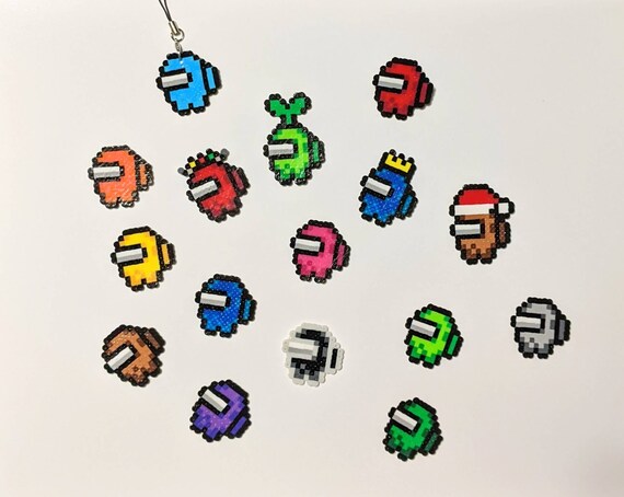 Among Us Mini Pixel Art Pin Keychain Etsy