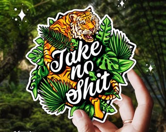 Empowering Tigress Vinyl Sticker, Motivational Tiger Decal, Affirmation Stickers