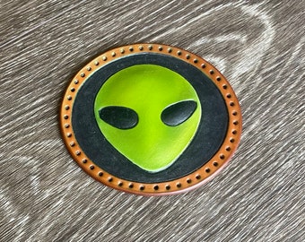 Alien leather patch