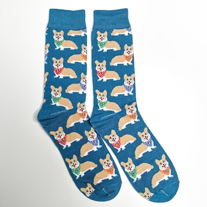 Majestic Corgi Socks | Adult UK Size 6-10 | Dogs, Dog Lovers, Corgis | Fun, Soft, Happy Unisex Socks