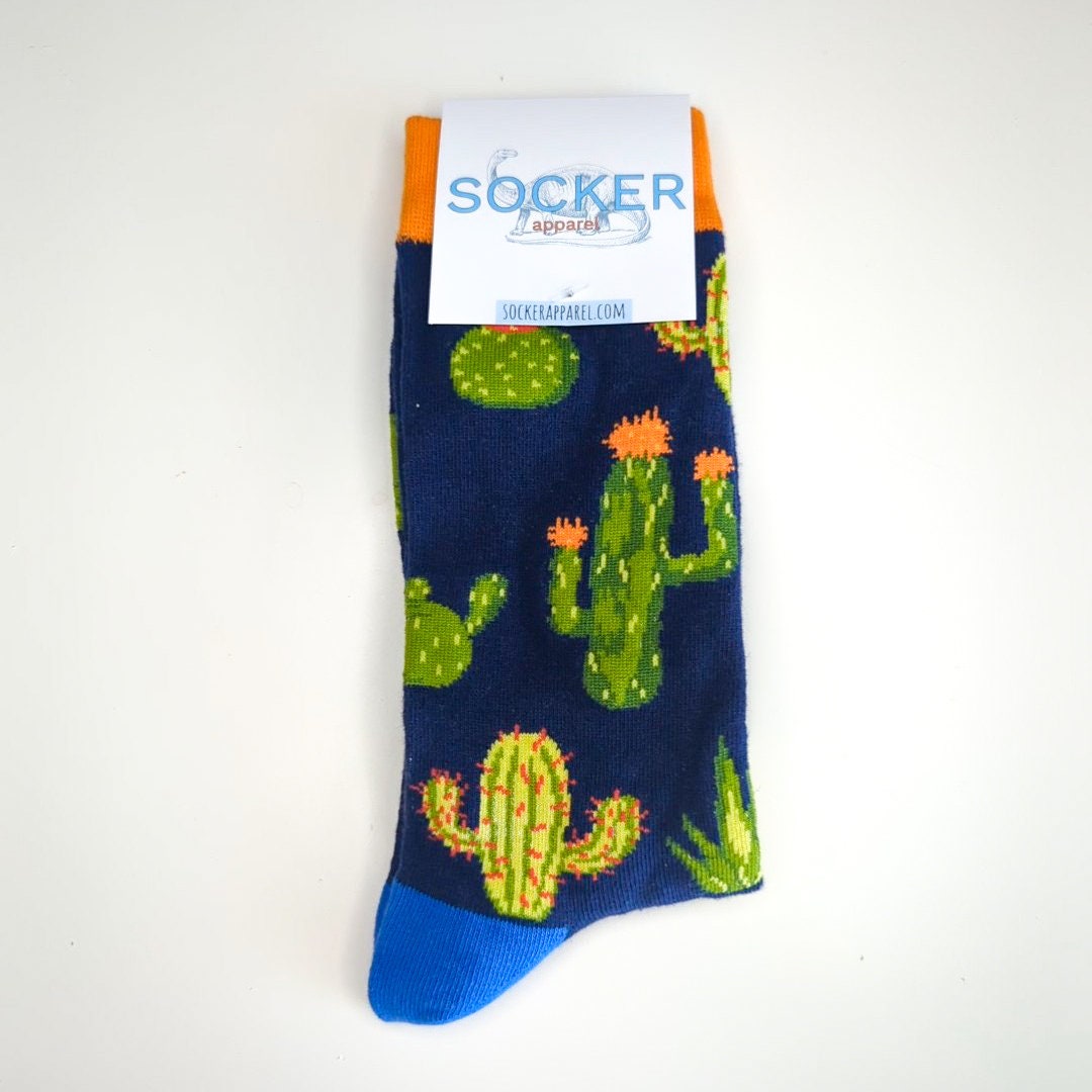 Cactus Plants Unisex Socks | Adult UK Size 7-11 Cactus, Catci, Flowers Colourful, Happy, Soft