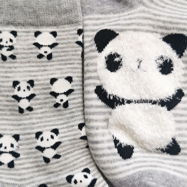 Panda Socks Cute Pandas Fluffy Soft Adorable Cotton 2 Etsy