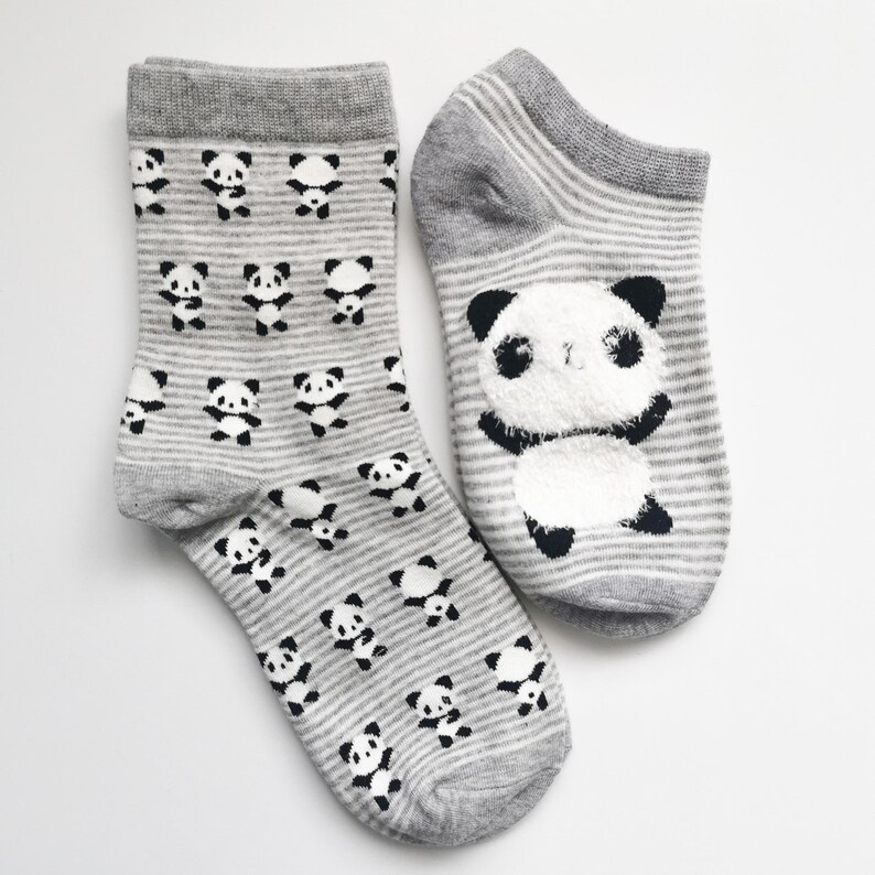 Panda Socks Cute Pandas Fluffy Soft Adorable Cotton Etsy UK