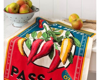 Vintage Passata Cotton Tea Towel /Italian Styling