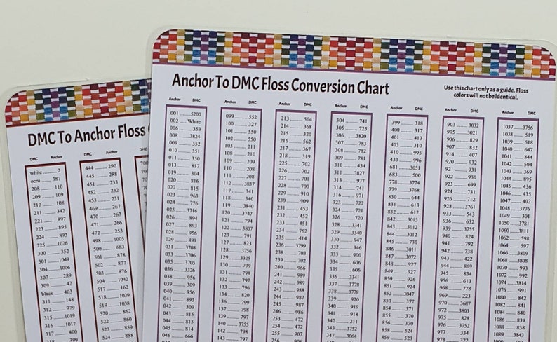 Dmc To Anchor Conversion Chart